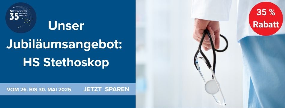 henryschein, 35 Jahre jubilauum, 35% rabatt, sparen, stethoskop
